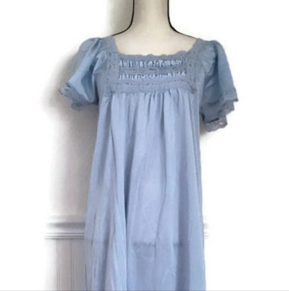 Rikki NY Other - Rikki NY Vintage Baby Blue Long Nightgown Sleepwear